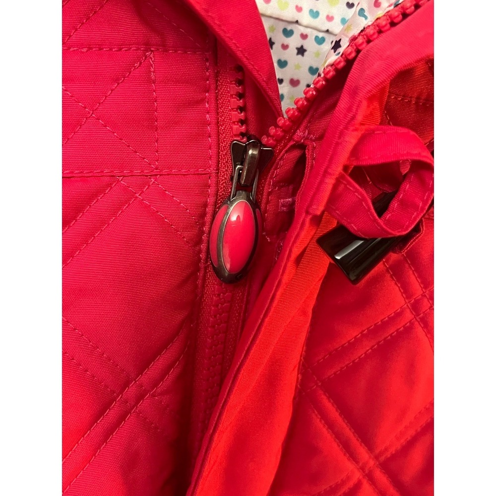 Burton Girls Hot Pink Quilted Snowboard Jacket Hooded Ski Coat Size Medium 10/12 - Picture 6 of 8